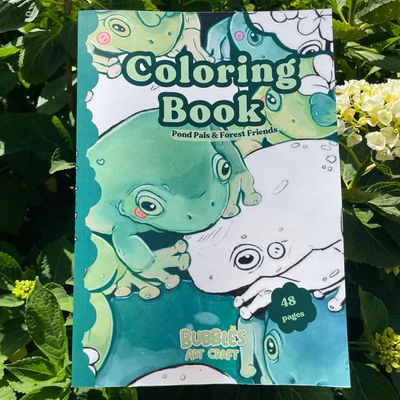 Animal Coloring Book A4, Cute Frog Coloring Book for Kids & Adults